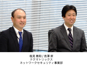 塩見 雅和/吉澤 崇 テクマトリックス株式会社 ネットワークセキュリティ事業部
